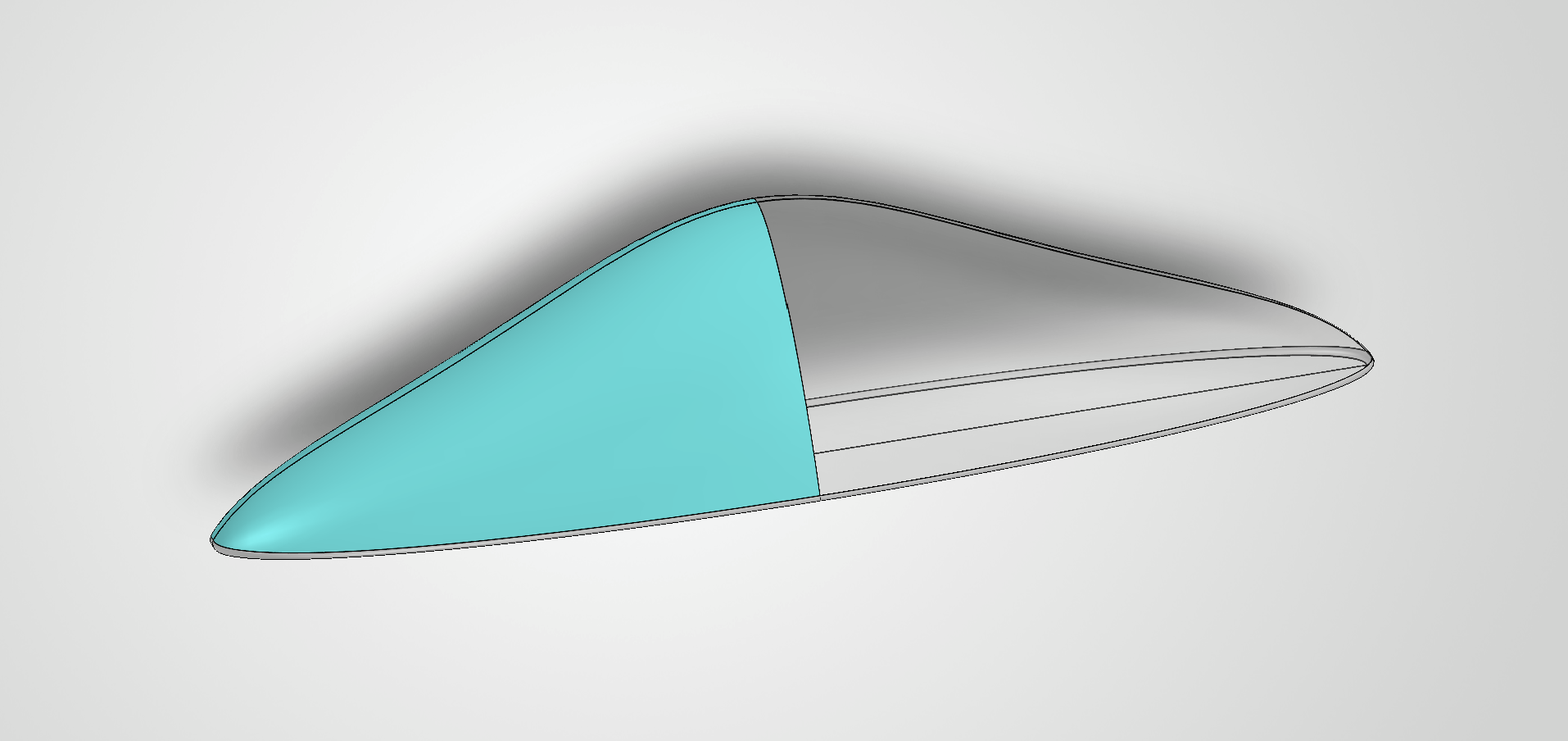 Side profile of the canopy